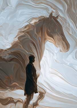 Man and Abstract Horse