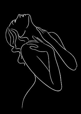 Minimalist Line Art of Woman