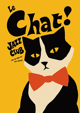Le Chat Jazz Club Poster