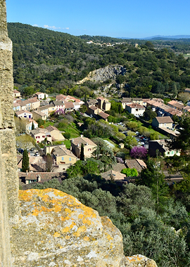 Hillside Village with Greenery