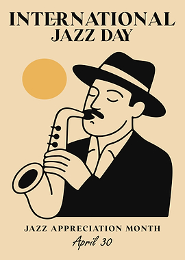International Jazz Day Saxophone Player