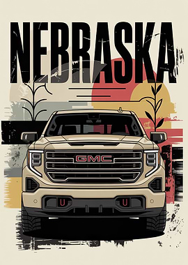 GMC Truck Nebraska Art