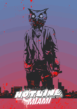 Hotline Miami Owl Character Poster