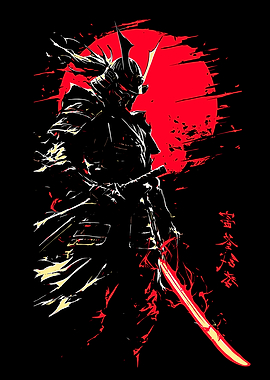 Samurai Warrior with Glowing Katana