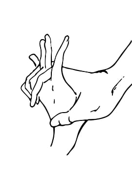 Two hands holding each other
