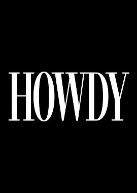 HOWDY text art