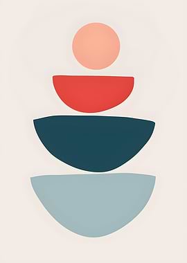 Abstract Geometric Stacked Shapes
