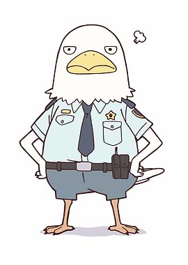 Angry Eagle Police Officer
