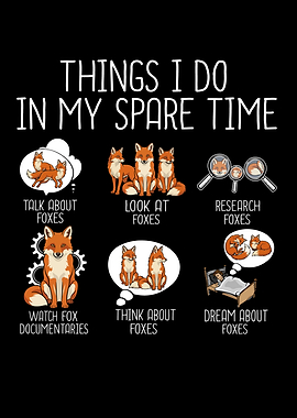 Funny Fox Lover Gift Women Forest Animals Fox