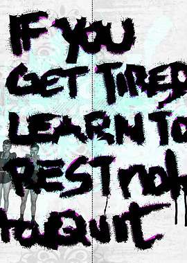 Motivational Text Art with Figures