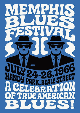 Memphis Blues Festival Poster