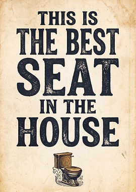 Funny Toilet House Seat Poster