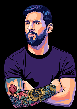 Lionel Messi Pop Art Portrait