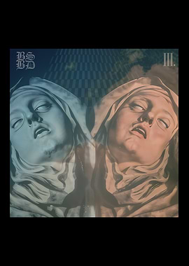 Gothic Sculptures with Abstract Background