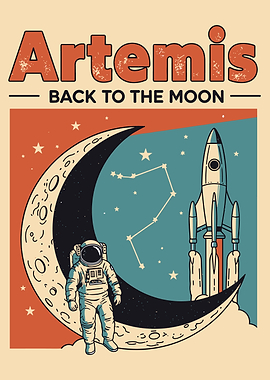 Artemis Retro Poster