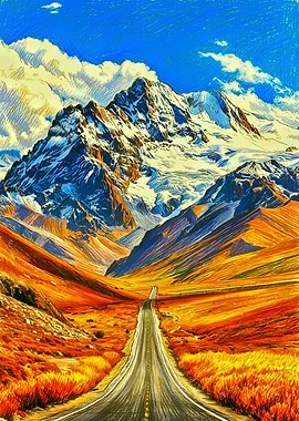 Mountain Road Landscape