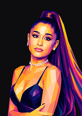 Ariana Grande Pop Art Portrait