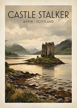 Castle Stalker Vintage Poster