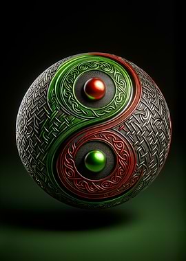 Yin Yang Symbol with Celtic Knots