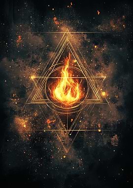 Sacred Geometry Fire Symbol