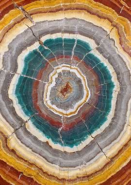 Colorful Tree Ring Abstract