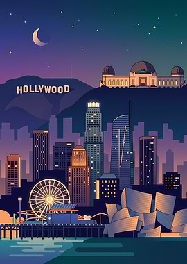 Los Angeles Skyline at Night