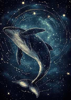 Whale in a Starry Constellation