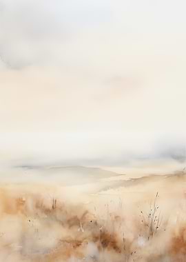 Misty Meadow Landscape