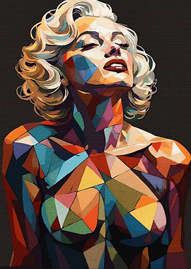 Marilyn Monroe Geometric Portrait