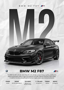 matte black BMW M2 F87 Performance Car