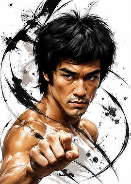 Bruce Lee Fist Punch Art