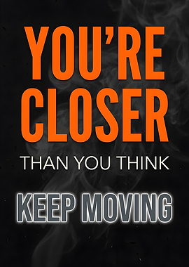 Keep Moving Gym Motivation Typography