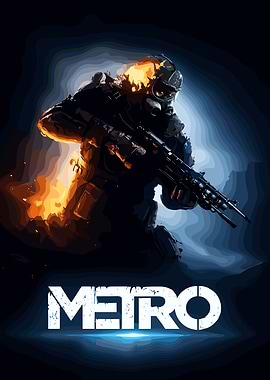Metro Soldier with Fire and Gas Mask