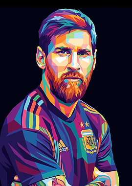 Lionel Messi Pop Art Portrait