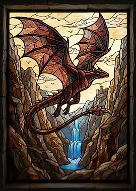 Dragon Stained Glass Art