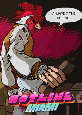 Hotline Miami Rooster Character