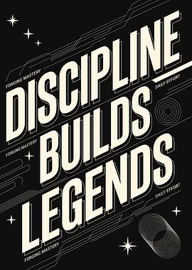 Discipline Builds Legends Motivational Poster
