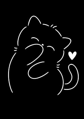 Cute Cat with Heart