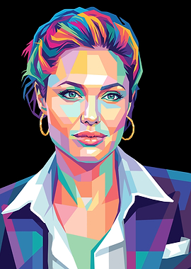 Angelina Jolie Pop Art Portrait