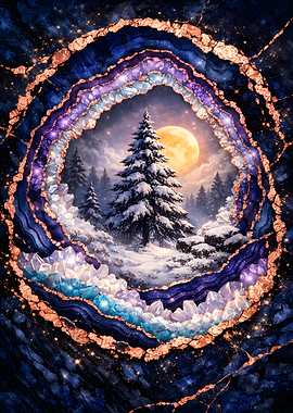 Winter Geode Landscape