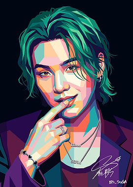 Suga Pop Art Portrait