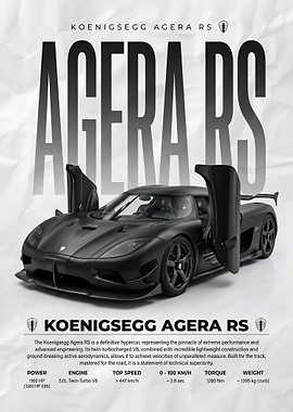 matte black Koenigsegg Agera RS Hypercar