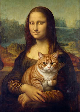 Mona Lisa Holding a Cat