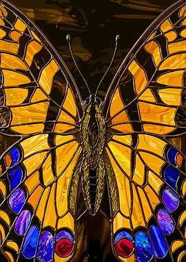 Stained Glass Butterfly Art