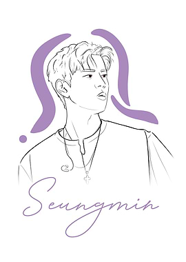 Seungmin Stray Kids Line Art