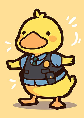 Cute Duck Police Officer
