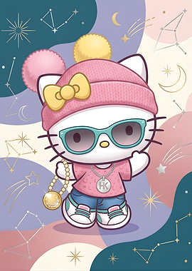 Hello Kitty in Trendy Streetwear
