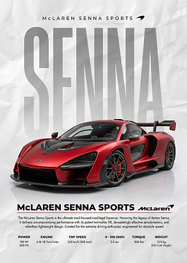 McLaren Senna Sports Car poster