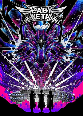 BABYMETAL Wolf and Silhouettes