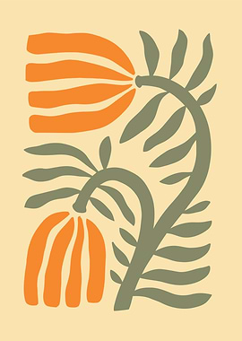 Abstract Floral Illustration